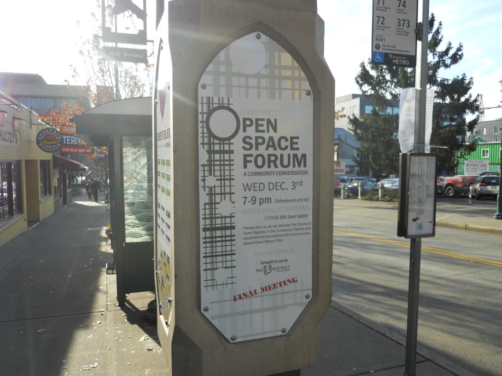 U-District Open Space Forum Wraps Up