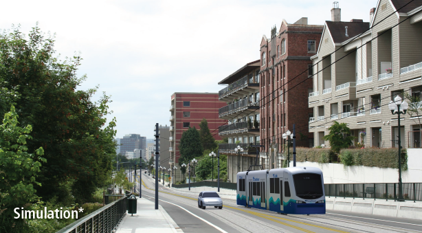 Stadium Way and Division - Future Rendering of Stadium Way near Division Ave. (Sound Transit)