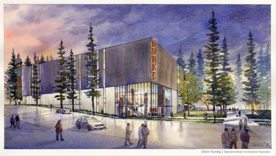 New Burke Museum Will Break Ground In Spring 2016, Open Fall 2019 Drawing of the west elevation for the new Burke Museum. (City of Seattle/Olson Kundig Architects)