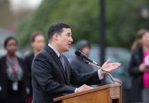 Senator Hobbs Recasts Himself as Fix It First Leader in National Press Senator Hobbs, Chair of the Senate Transportation Committee, at a youth rally in 2016. (Washington State Democrats)