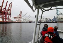 Your Friendly Neighborhood Industrial Use, Part 2 The Urbanist took a boat tour in April 2017 of the Port of Seattle, which is a vital engine for the region and a productive advantage for local industry. (Photo by Doug Trumm)