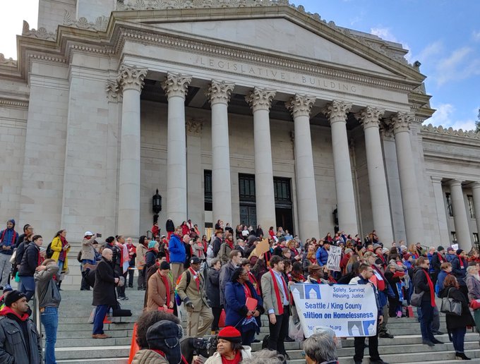 Housing Action Rally in Olympia by Bill Rumpf
