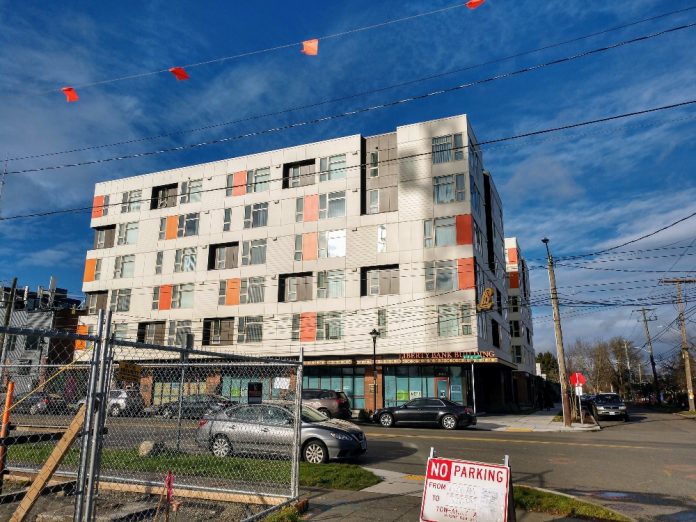 Liberty Bank Building at 24th and Union The Liberty Bank Building brought 110 affordable homes to the Central District under the guidance of Africatown. (Photo by Doug Trumm)