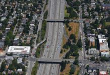 UW Students Are Investigating a Proposed U District Freeway Lid An aerial view of the proposed lid area of Interstate 5 connecting Wallingford and the University District in Seattle. (Credit: Northwest Urbanist)