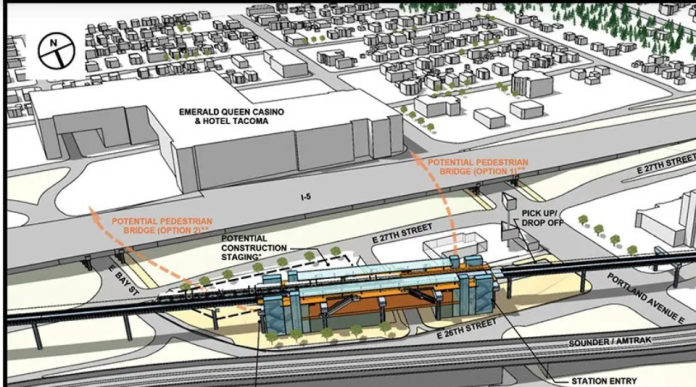 Tacoma Portland Ave Station Rendering An 2019 rendering shows Portland Avenue station in Tacoma. (Sound Transit)