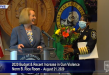 Jenny Durkan Is a Failed Mayor Mayor Jenny Durkan gave soon-to-retire Police Chief Carmen Best some flowers to express her gratitude during a press conference about blocking police budget cuts in the Norm Rice room at City Hall. (Seattle Channel)