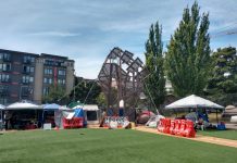Op-Ed: Seattle Police Mishandled Protests Again, We Must Learn from Mistakes A large first sculture on home plate of the baseball field at Cal Anderson.