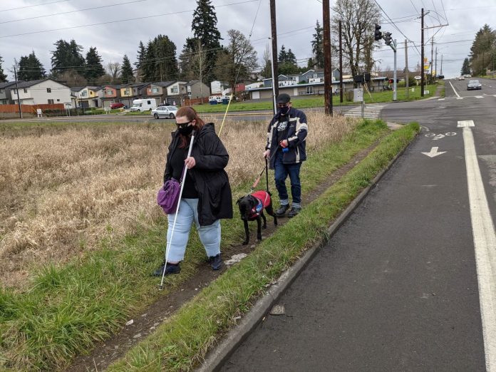 People walking on a goatpath