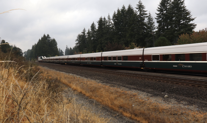 An Amtrak Cascades trainset with Talgo equipment and Siemens Charger locomotive. (Amtrak Cascades) An Amtrak Cascades trainset with Talgo equipment and Siemens Charger locomotive. (Amtrak Cascades)