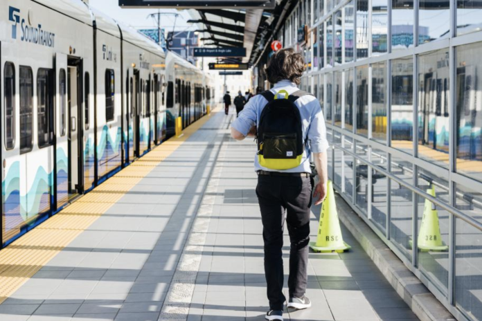 A Link train waiting at a platform. (Sound Transit) A Link train waiting at a platform. (Sound Transit)
