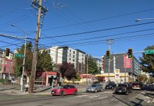 Catch Up on Development in the Roosevelt Station Area A photo shows a road with a bike lane.
