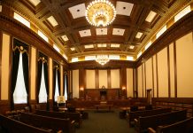 Op-Ed: Mungia’s Narrow Win Shows Washington Voters Want Sweeping Legal Changes A photo pf the Washington State Court interior chamber.