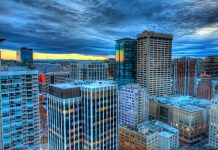 Bayview Tower Project Marks A Step Forward in Decarbonizing Buildings A view of towers in Belltown, Seattle WA.