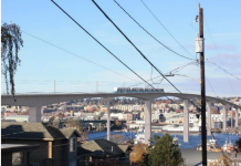 Dubicki: Begging Seattle To Do Something Right Is Utterly Exhausting A rendering shows the elevated 14th Avenue NW alignment for Ballard Link.