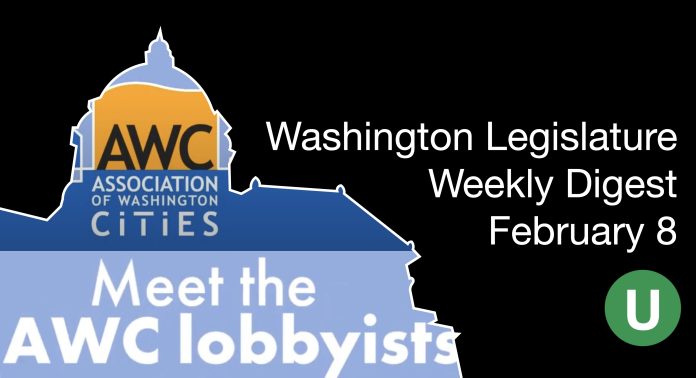 WALeg Week 5 AWC WALeg Week 5 Cover. Image: Association of Washington Cities Meet the AWC Lobbyists logo.