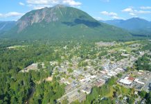 Regional Officials Hit the Brakes on More Suburban Sprawl Near I-90 North Bend aerial photo that also shows Mt. Si.