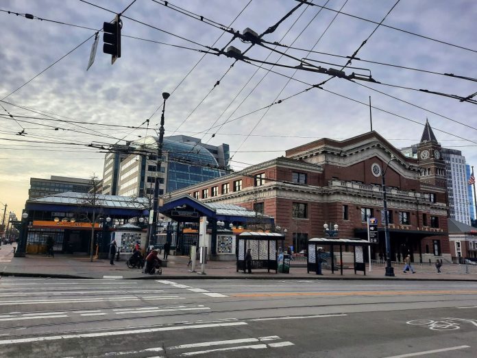Chinatown and Union Station by Doug Trumm Chinatown-International District station with Union Station, where Sound Transit holds its board meetings.
