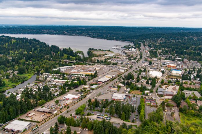 An aerial image of Kenmore