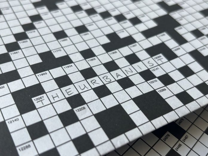 feature-photo crossword by William Holland A crossword puzzle with The Urbanist written in for one of the answers.