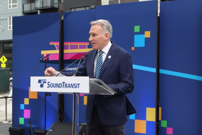 Dow Constantine at a podium