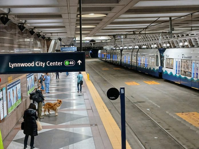 Downtown Seattle light rail platform 20250806