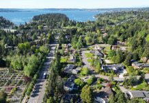 Housing Emergency? Clyde Hill Shuts the Door to Most Middle Housing An area image of a leafy lakefront Clyde Hill neighborhood