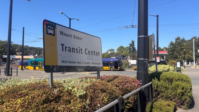 Mount Baker Transit Center with buses by Anna Zivarts